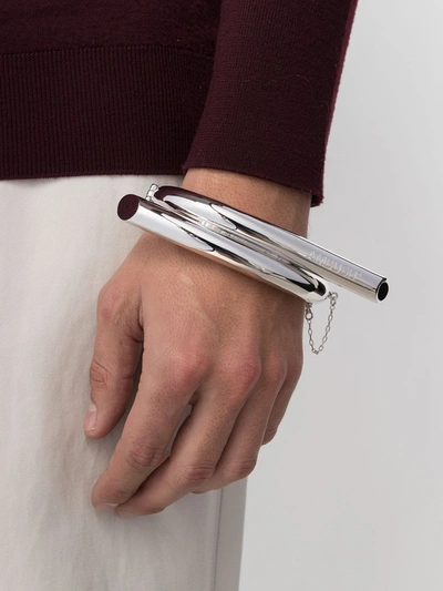 Ambush Pipe Stone Bracelet In Silver