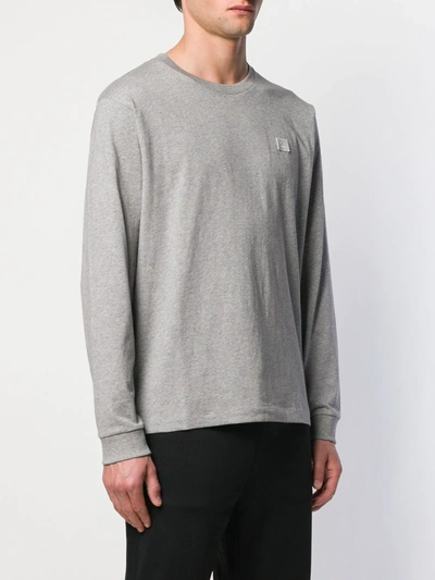 Shop Acne Studios Long-sleeve T-shirt In Grey