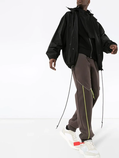 Ader Error Drawstring-detail Logo Track Pants In Grey