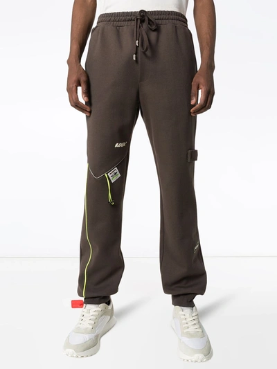 Ader Error Drawstring-detail Logo Track Pants In Grey