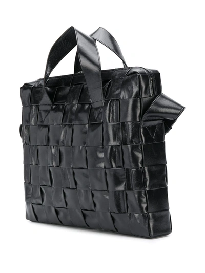 Shop Bottega Veneta The Cassette Case Laptop Bag In Black