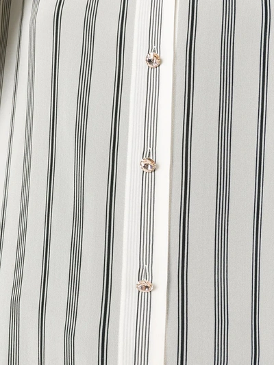 Shop Lanvin Long Striped Shirt In White