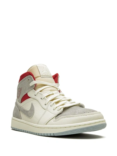 Shop Jordan X Sneakersnstuff Air  1 Mid Prm "20th Anniversary" Sneakers In White