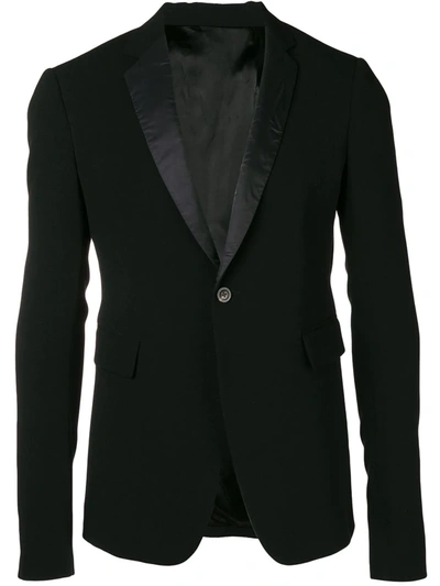 Shop Rick Owens One Button Blazer In Black