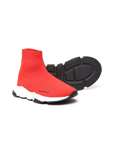 Shop Balenciaga Speed Sock Sneakers In Red