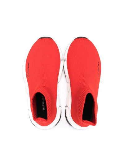 Shop Balenciaga Speed Sock Sneakers In Red