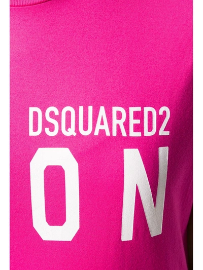 Dsquared2 Printed Logo T-shirt In Pink