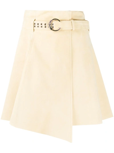 Shop Chloé Paperbag Waist Skirt In Neutrals