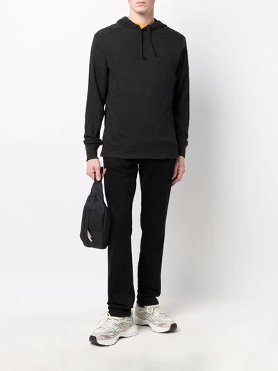 Rag & Bone Lightweight Cotton Hoodie In Black