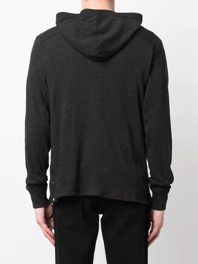 Rag & Bone Lightweight Cotton Hoodie In Black