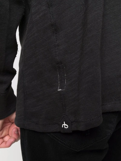 Rag & Bone Lightweight Cotton Hoodie In Black