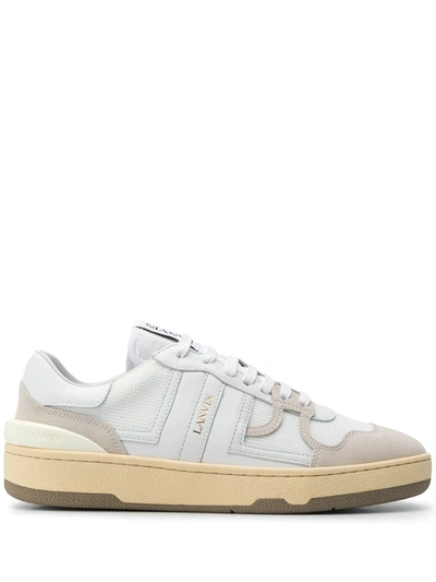 Shop Lanvin Clay Leather Low-top Sneakers In White