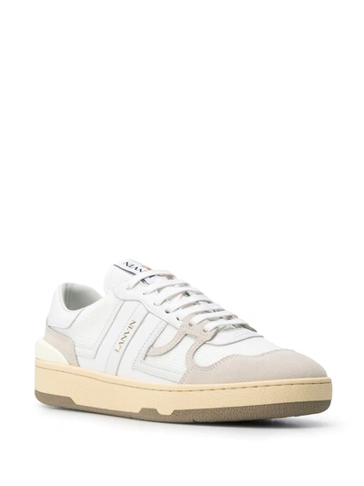 Shop Lanvin Clay Leather Low-top Sneakers In White