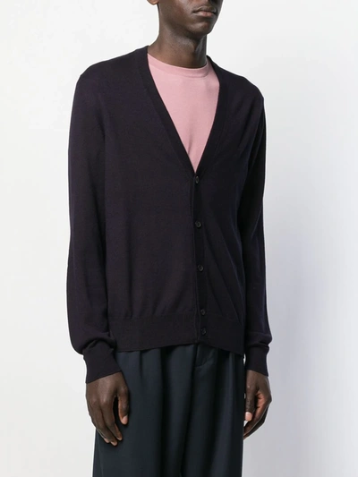 Shop Maison Margiela V-neck Cardigan In Blue