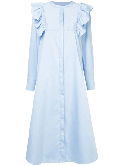 Shop Macgraw Signal Shirt Dress In Blue