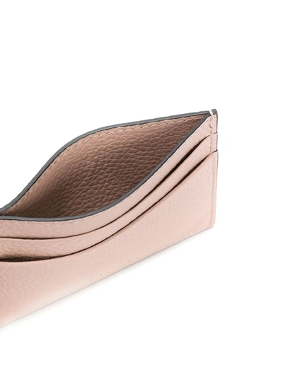 Shop Valentino Rockstud Cardholder Wallet In Pink