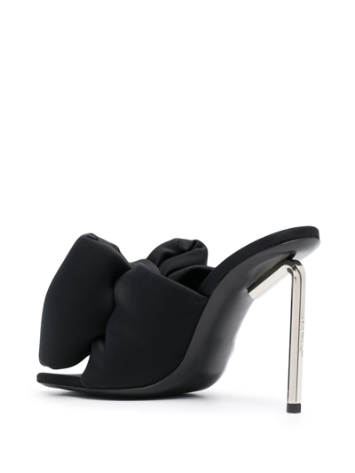 Shop Off-white Bow-detail Allen Mules In Black