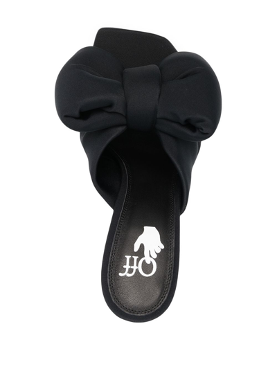 Shop Off-white Bow-detail Allen Mules In Black