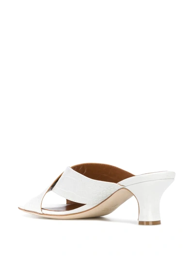 Shop Paris Texas Textured 65mm Mules In White