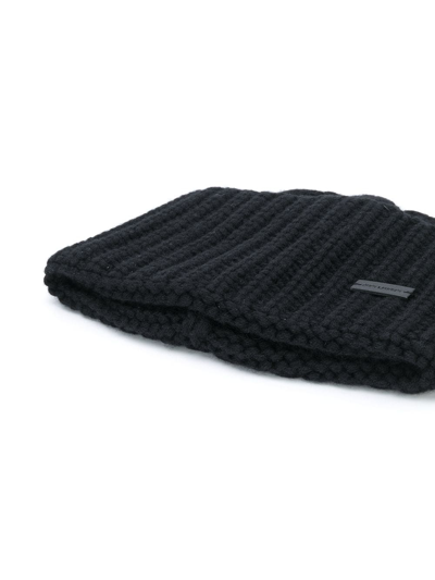 Shop Saint Laurent Rib-knit Cashmere Beanie In Black