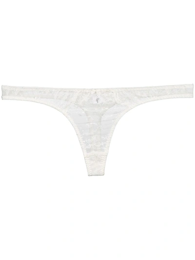 Shop Gilda & Pearl Rita Lace Thong In White