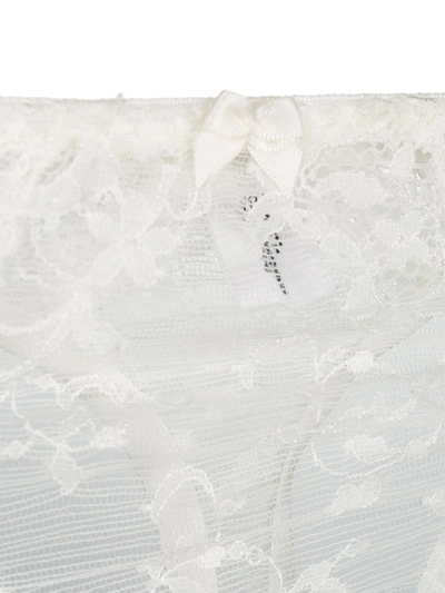 Shop Gilda & Pearl Rita Lace Thong In White