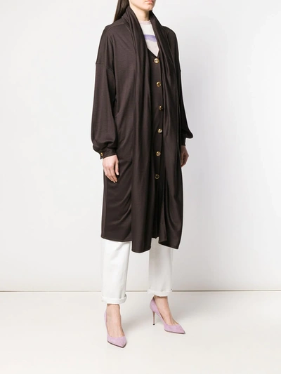 Pre-owned Dior 1980's  Midi Coat In Brown