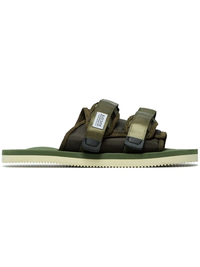 Shop Suicoke Green Moto Sandals
