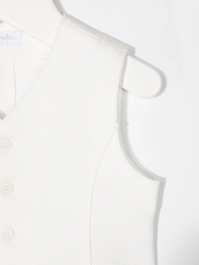 Shop Il Gufo Slim-fit Tailored Waistcoat In White