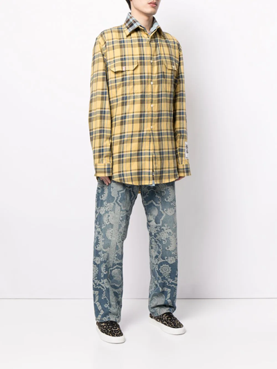 Shop Cool Tm Check Button-down Shirt In Yellow