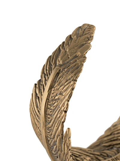 Shop M Cohen Feather Ring In Gold