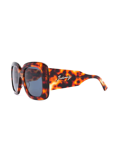 Shop Balenciaga Blow Square-frame Sunglasses In Brown