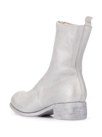 Shop Guidi Front Zip Boots In Silver