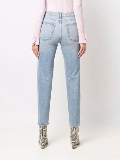 Shop Sablyn Anais High-waist Slim-fit Jeans In Blau