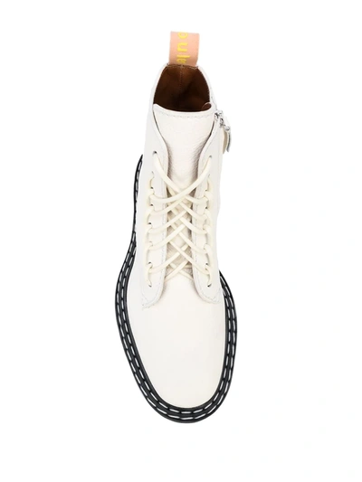 Shop Proenza Schouler Lace-up Ankle Boots In White