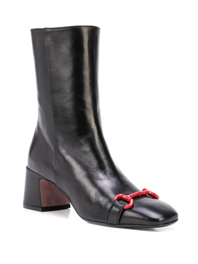 Shop Madison.maison Horsebit Leather Boots In Schwarz
