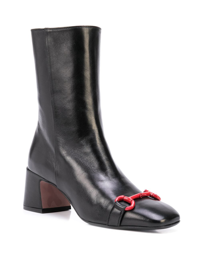 Madison.maison Horsebit Leather Boots In Schwarz