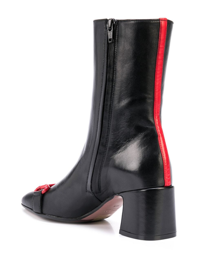 Madison.maison Horsebit Leather Boots In Schwarz