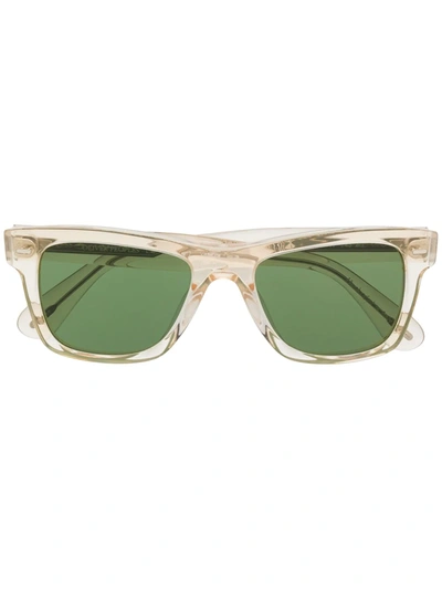 Shop Oliver Peoples Square-frame Tinted Sunglasses In Green