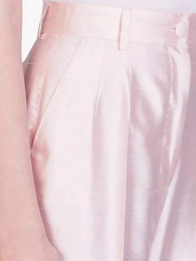 Shop Dolce & Gabbana High-rise Tailored Trousers In Pink