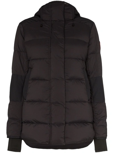 Shop Canada Goose Alliston Hooded Jacket In Black