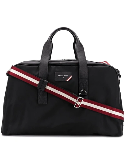 Shop Bally Logo Patch Holdall In Black