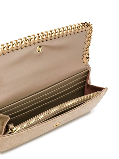 Stella Mccartney Falabella Wallet In Neutrals