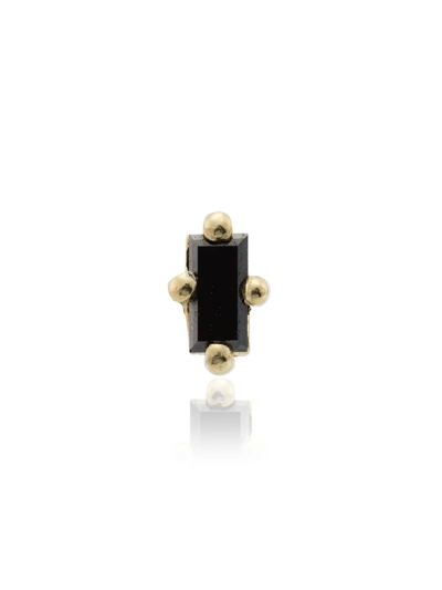 Shop Lizzie Mandler Fine Jewelry 14k Yellow Gold Black Diamond Mini Stud Earring