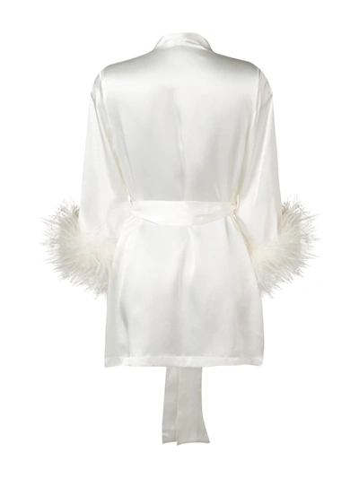 Shop Gilda & Pearl Mia Satin Robe In White