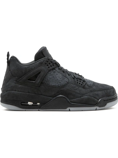 Shop Jordan X Kaws Air  4 Retro "black" Sneakers