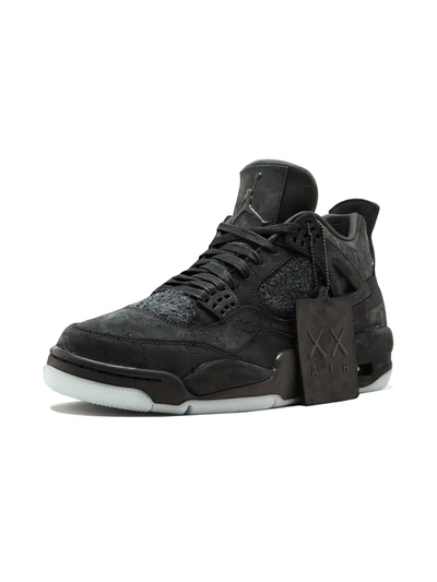 Shop Jordan X Kaws Air  4 Retro "black" Sneakers