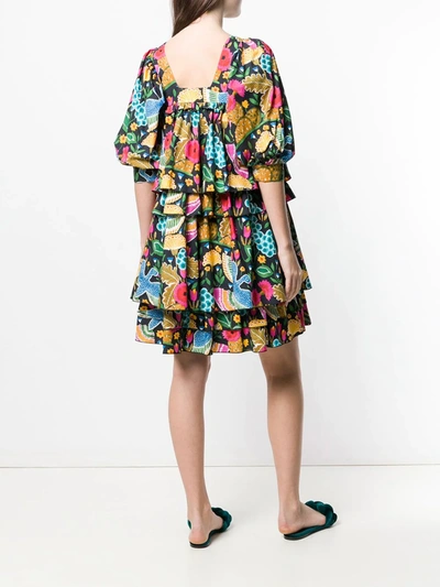 La Doublej Colombo Grande Printed Dress In Blue
