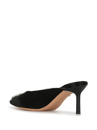 Shop Rochas Pointed Embellished Mules In Black