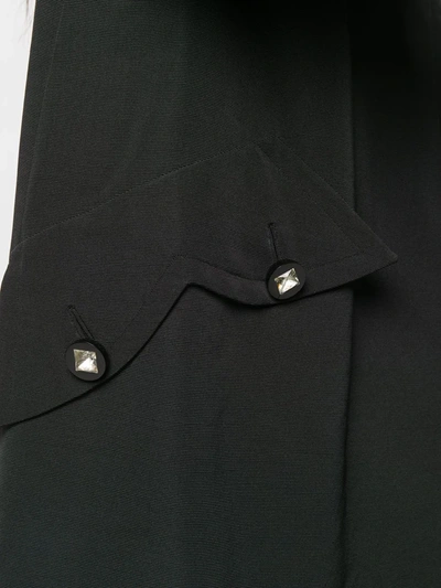 Pre-owned A.n.g.e.l.o. Vintage Cult 1950's Club Collar Midi Coat In Black